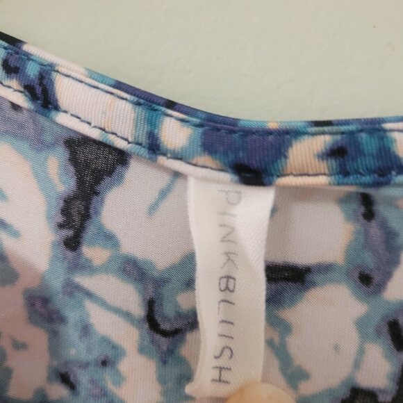 PinkBlush Black Marbled V-Neck Dress Size Small Maternity Breastfeeding friendly - Picture 2 of 4